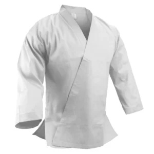 White karate jacket for martial arts practice