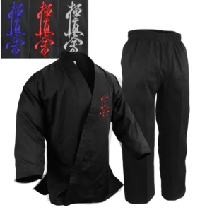 Premium Black Martial Arts Uniform with Matching Pants for Karate Training