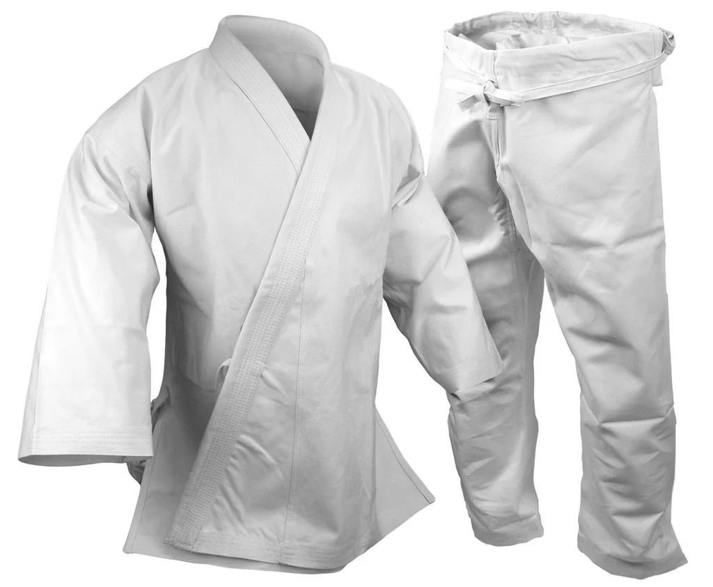 white-karate-uniform-jacket-10oz-cotton White Karate Uniform Jacket 10 oz 100% Cotton for Martial Arts Training